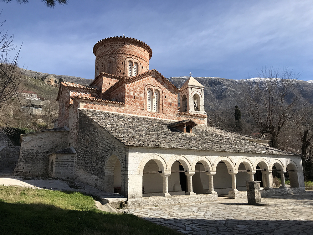 On the path toward the Castle of Libohova and the famous Saint Mary’s Church at Labova e Kryqit